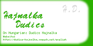 hajnalka dudics business card